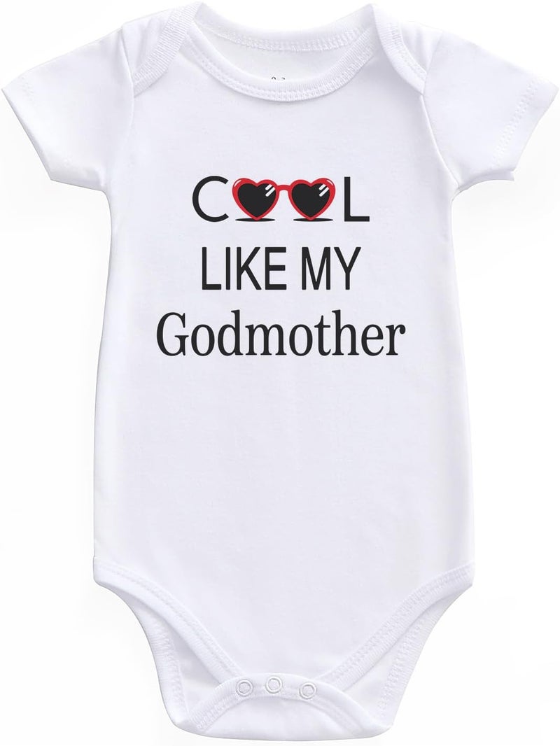KEDFQV Cool like my Godmother baby clothes godson goddaughter present from godparent infant baptism outfit - Image 1